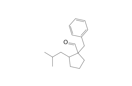 1-Benzyl-2-(2-methylpropyl)cyclopentane-1-carbaldehyde