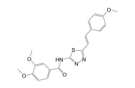 3,4-dimethoxy-N-{5-[(E)-2-(4-methoxyphenyl)ethenyl]-1,3,4-thiadiazol-2-yl}benzamide