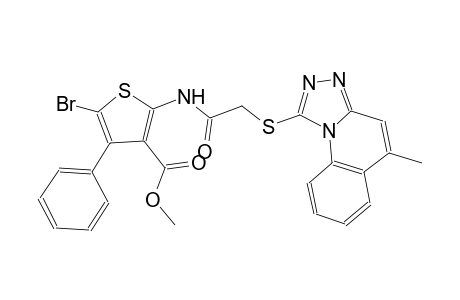 3-thiophenecarboxylic acid, 5-bromo-2-[[[(5-methyl[1,2,4]triazolo[4,3-a]quinolin-1-yl)thio]acetyl]amino]-4-phenyl-, methyl ester