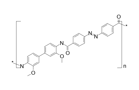 Poly(2,2'-dimethoxy-4,4'-diphenyl-4,4'-azodibenzamide)