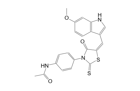 acetamide, N-[4-[(5E)-5-[(6-methoxy-1H-indol-3-yl)methylene]-4-oxo-2-thioxothiazolidinyl]phenyl]-