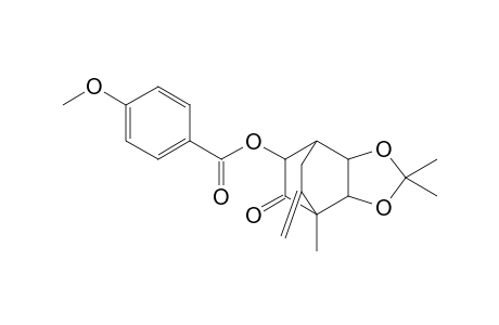 Hexahydro-6-oxo-2,2,7-trimethyl-8-methylene-4,7-ethano-1,3-benzodioxol-5-yl p-Methoxybenzoate