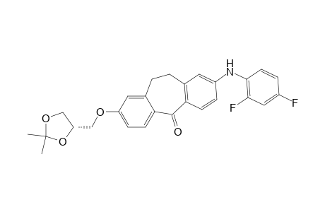2-(2,4-difluoroanilino)-7-(S-1,2-isopropylidenglycer-3-yl)-10,11-dihydro-dibenzo[a,d]cyclohepten-5-one