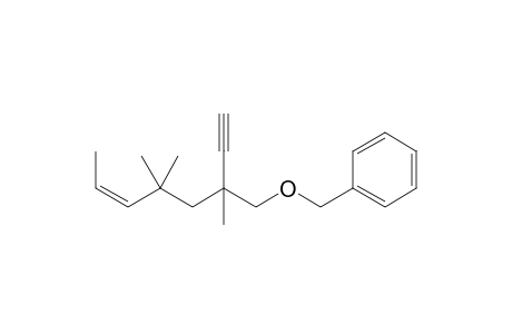 (Z)-3-Benzyloxymethyl-3,5,5-trimethyl-6-octen-1-yne
