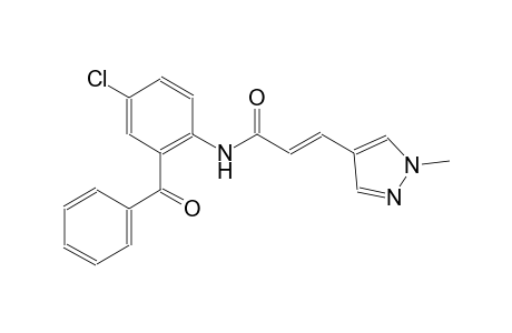 (2E)-N-(2-benzoyl-4-chlorophenyl)-3-(1-methyl-1H-pyrazol-4-yl)-2-propenamide