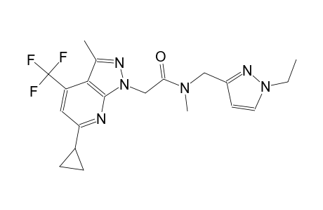 1H-pyrazolo[3,4-b]pyridine-1-acetamide, 6-cyclopropyl-N-[(1-ethyl-1H-pyrazol-3-yl)methyl]-N,3-dimethyl-4-(trifluoromethyl)-