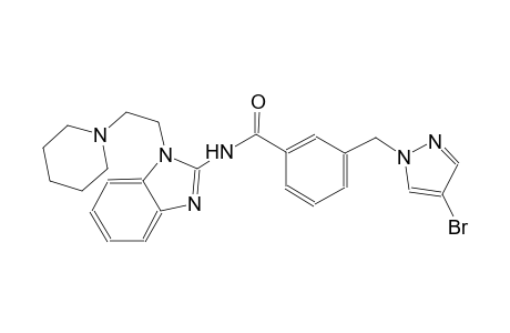 3-[(4-bromo-1H-pyrazol-1-yl)methyl]-N-{1-[2-(1-piperidinyl)ethyl]-1H-benzimidazol-2-yl}benzamide