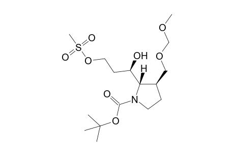 (2S,3S)-2-[(1R)-1-hydroxy-3-methylsulfonyloxy-propyl]-3-(methoxymethoxymethyl)pyrrolidine-1-carboxylic acid tert-butyl ester