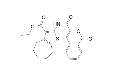 ethyl 2-{[(1-oxo-1H-2-benzopyran-3-yl)carbonyl]amino}-5,6,7,8-tetrahydro-4H-cyclohepta[b]thiophene-3-carboxylate