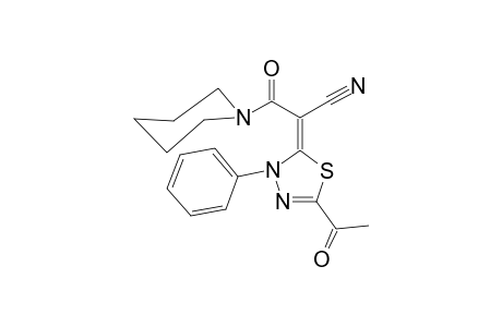 2-[5'-Acetyl-3'-phenyl-1',3',4'-thiadiazol-2'(3H)-ylidene]-3-oxo-3-(piperidin-1"-yl)-propane-1-nitrile