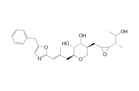 2H-Pyran-3,4-diol, tetrahydro-5-[[3-(2-hydroxy-1-methylpropyl)oxiranyl]methyl]-2-[2-methyl-3-[5-(phenylmethyl)-2-oxazolyl]-2-propenyl]-, [2S-[2.alpha.(E),3.beta.,4.beta.,5.alpha.[2R*,3R*(1R*,2R*)]]]-
