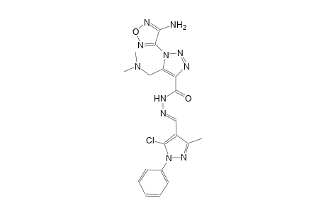 1-(4-amino-1,2,5-oxadiazol-3-yl)-N'-[(E)-(5-chloro-3-methyl-1-phenyl-1H-pyrazol-4-yl)methylidene]-5-[(dimethylamino)methyl]-1H-1,2,3-triazole-4-carbohydrazide