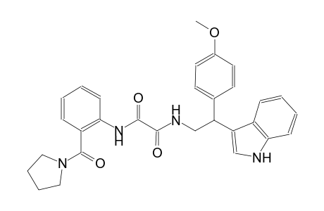 ethanediamide, N~1~-[2-(1H-indol-3-yl)-2-(4-methoxyphenyl)ethyl]-N~2~-[2-(1-pyrrolidinylcarbonyl)phenyl]-