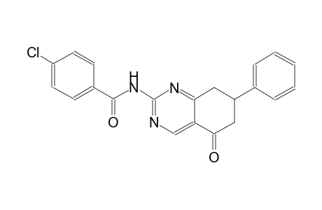 4-chloro-N-(5-oxo-7-phenyl-5,6,7,8-tetrahydro-2-quinazolinyl)benzamide