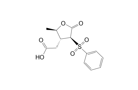 2-[(2R,3R,4S)-2-methyl-5-oxidanylidene-4-(phenylsulfonyl)oxolan-3-yl]ethanoic acid