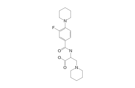 2-[3-FLUORO-4-(PIPERIDIN-1-YL)-BENZAMIDO]-3-(PIPERIDIN-1-YL)-PROPANOIC-ACID