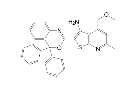 2-(4,4-Diphenyl-4H-3,1-benzoxazin-2-yl)-4-(methoxymethyl)-6-methylthieno[2,3-b]pyridin-3-amine