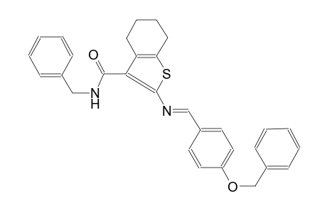 benzo[b]thiophene-3-carboxamide, 4,5,6,7-tetrahydro-2-[[(E)-[4-(phenylmethoxy)phenyl]methylidene]amino]-N-(phenylmethyl)-