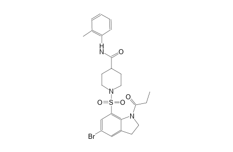 1-[(5-bromo-1-propionyl-2,3-dihydro-1H-indol-7-yl)sulfonyl]-N-(2-methylphenyl)-4-piperidinecarboxamide