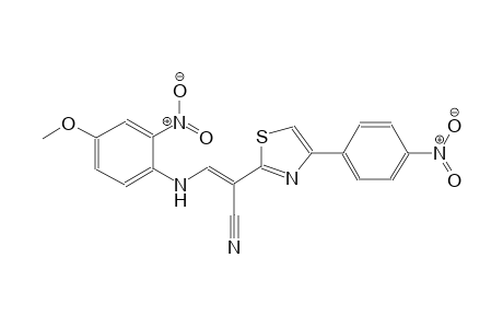 (2E)-3-(4-methoxy-2-nitroanilino)-2-[4-(4-nitrophenyl)-1,3-thiazol-2-yl]-2-propenenitrile