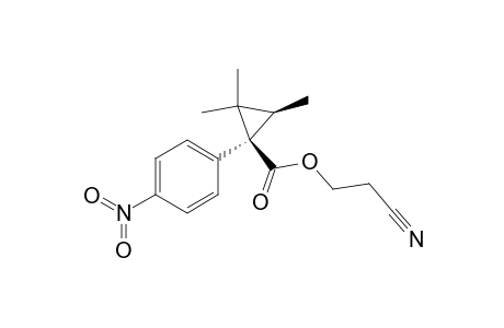 Cyclopropanecarboxylic acid, 2,2,3-trimethyl-1-(4-nitrophenyl)-, 2-cyanoethyl ester, cis-(.+-.)-