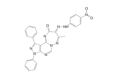 6-(4-Nitrophenylhydrazono)-1,3-diphenyl-7-methyl-1H-pyrazolo[3',4':4,5]pyrimido[1,6-b][1,2,4]triazepin-5(6H)-one