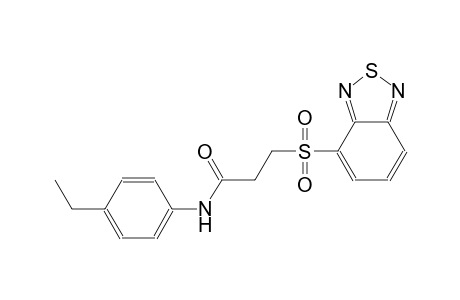 propanamide, 3-(2,1,3-benzothiadiazol-4-ylsulfonyl)-N-(4-ethylphenyl)-