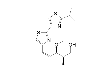 5-(2'-Isopropyl-2,4'-bithiazolyl-4-yl)-(3S)-methoxy-(2S)-methyl-4-penten-1-ol