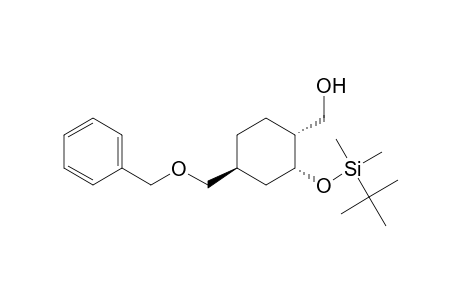 1.alpha.-(Hydroxymethyl)-2.alpha.-((tert-butyldimethylsilyl)oxy)-4.beta.-((benzyloxy)methyl)cyclohexane