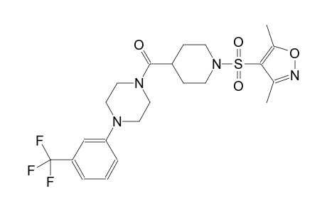 1-({1-[(3,5-dimethyl-4-isoxazolyl)sulfonyl]-4-piperidinyl}carbonyl)-4-[3-(trifluoromethyl)phenyl]piperazine