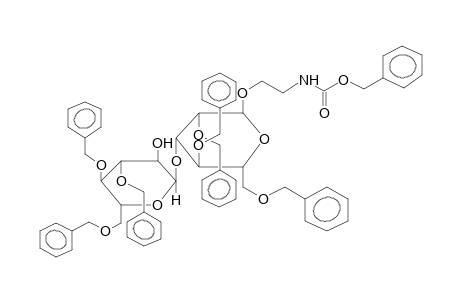 2-BENZYLOXYCARBONYLAMINOETHYL 2,4,6-TRI-O-BENZYL-3-O-(3,4,6-TRI-O-BENZYL-ALPHA-D-GLUCOPYRANOSYL)-ALPHA-D-MANNOPYRANOSIDE