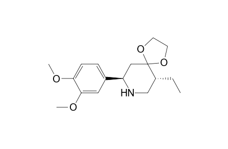 1,4-Dioxa-8-azaspiro[4.5]decane, 9-(3,4-dimethoxyphenyl)-6-ethyl-, trans-