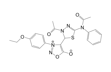 4-Acetyl 2-(N-phenylacetamido)-5-[3-(4-ethoxyphenyl)sydnon-4-yl]-4,5-dihydro[1,3,4]thiadiazole