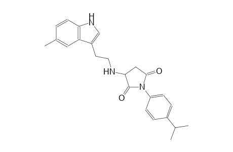 1-(4-isopropylphenyl)-3-{[2-(5-methyl-1H-indol-3-yl)ethyl]amino}-2,5-pyrrolidinedione