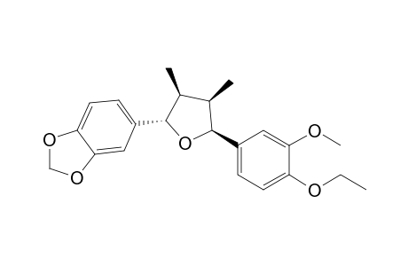 1,3-Benzodioxole, 5-[5-(4-ethoxy-3-methoxyphenyl)tetrahydro-3,4-dimethyl-2-furanyl]-, [2S-(2.alpha.,3.beta.,4.beta.,5.beta.)]-