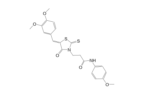 3-thiazolidinepropanamide, 5-[(3,4-dimethoxyphenyl)methylene]-N-(4-methoxyphenyl)-4-oxo-2-thioxo-, (5Z)-