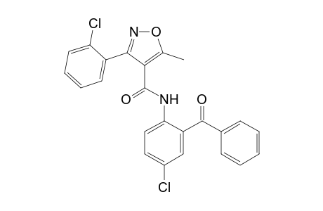2'-benzoyl-4'-chloro-3-(o-chlorophenyl)-5-methyl-4-isoxazolecarboxanilide