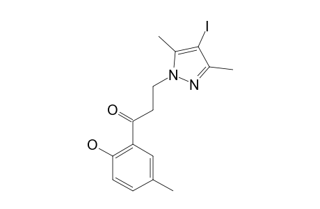 1-(2-HYDROXY-5-METHYLPHENYL)-3-(3,5-DIMETHYL-5-IODOPYRAZOL-1-YL)-PROPAN-1-ONE