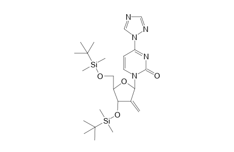 1-(2-Deoxy-2-methylene-3,5-O-bis(tert-butyldimethylsilyl)-.beta.,D-erythro-pentafuranosyl)-4-(1,2,4-triazol-1-yl)pyrimidin-2(1H)-one