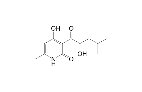 4-hydroxy-3-(2-hydroxy-4-methyl-1-oxopentyl)-6-methyl-2(1H)-pyridinone