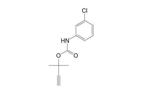 Carbamic acid, (3-chlorophenyl)-, 1,1-dimethyl-2-propynyl ester