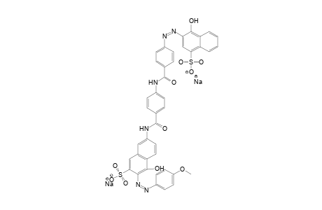 1-Naphthalenesulfonic acid, 4-hydroxy-3-[[4-[[[4-[[[5-hydroxy-6-[(4-methoxyphenyl)azo]-7-sulfo-2-naphthalenyl]amino]carbonyl]phenyl]amino]carbonyl]phenyl]azo]-, disodium salt