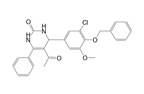 5-acetyl-4-[4-(benzyloxy)-3-chloro-5-methoxyphenyl]-6-phenyl-3,4-dihydro-2(1H)-pyrimidinone