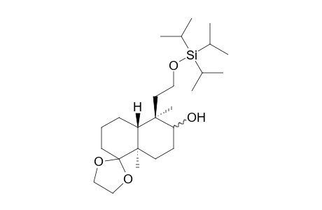 (4aR,5R,8aR)-3,4,4a,5,6,7,8,8a-Octahydro-6-hydroxy-5,8a-dimethyl-5-(2'-triisopropylsiloxyethyl)naphthalene-1(2H)-one ethylene ketal