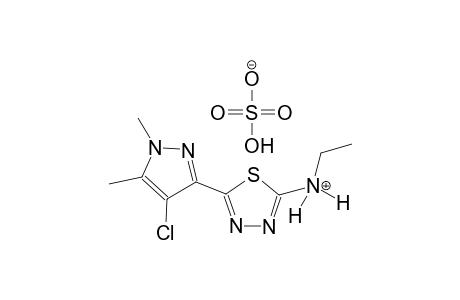 5-(4-chloro-1,5-dimethyl-1H-pyrazol-3-yl)-N-ethyl-1,3,4-thiadiazol-2-aminium hydrogen sulfate