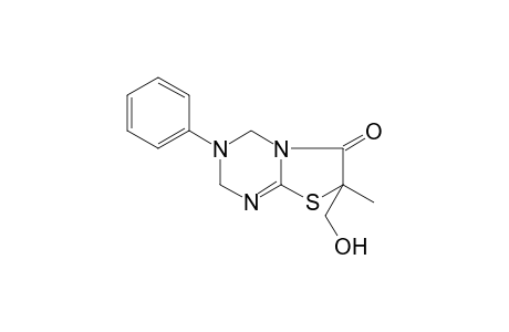 7-(Hydroxymethyl)-7-methyl-3-phenyl-3,4-dihydro-2H-[1,3]thiazolo[3,2-a][1,3,5]triazin-6(7H)-one