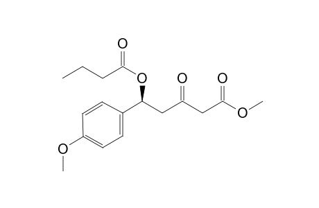 (5S)-Methyl .delta-butyryloxy-.delta.-(p-methoxyphenyl)-.beta.-oxo-pentanoate