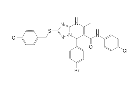 7-(4-bromophenyl)-2-[(4-chlorobenzyl)sulfanyl]-N-(4-chlorophenyl)-5-methyl-4,7-dihydro[1,2,4]triazolo[1,5-a]pyrimidine-6-carboxamide