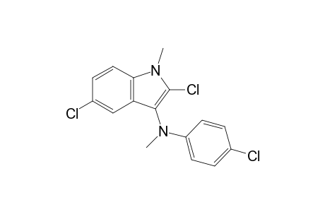 2,5-Dichloro-1-methyl-3-[N-methyl-N-(p-chlorophenyl)amino]indole