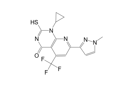 pyrido[2,3-d]pyrimidin-4(1H)-one, 1-cyclopropyl-2-mercapto-7-(1-methyl-1H-pyrazol-3-yl)-5-(trifluoromethyl)-